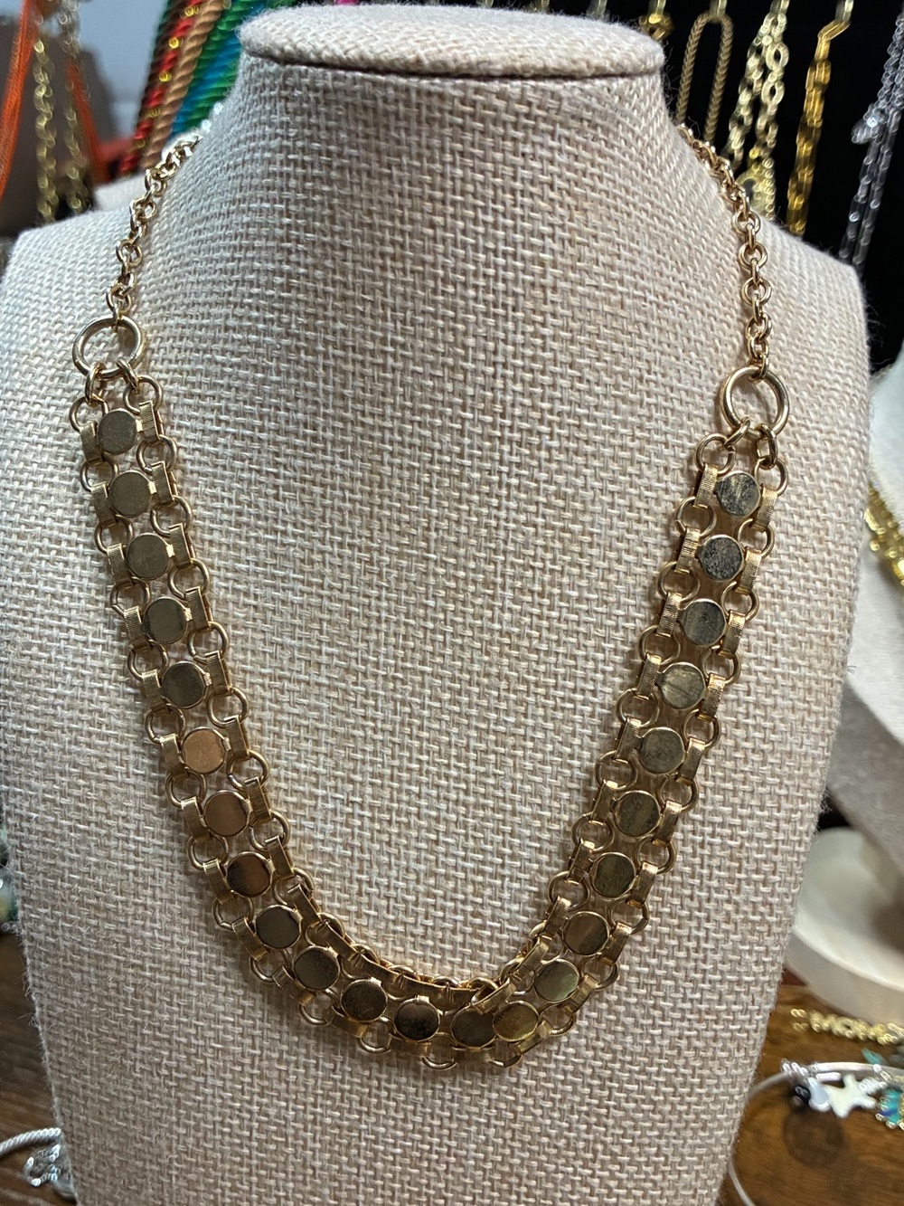 Sarah Coventry Gold Layered Circle-Link Necklace - Women's Jewelry